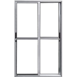 Porta de Aluminio Sacada 2 Folhas Móveis com Fechadura Linha Premium:2,10 X 1,20/brilhante - 1