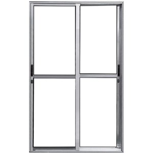 Porta de Aluminio Sacada 2 Folhas Móveis com Fechadura Linha Premium:2,10 X 1,20/brilhante