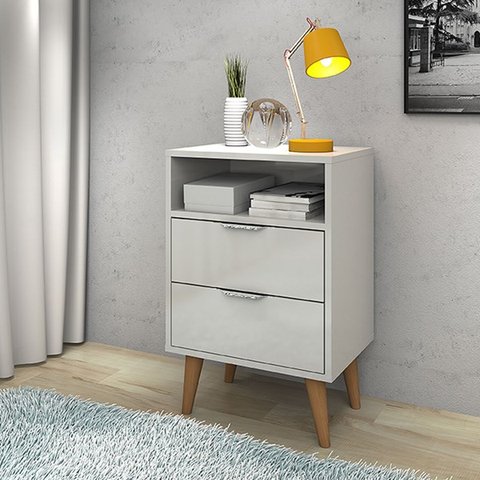 Mesa de Cabeceira Quarto Atenas com 2 Gavetas