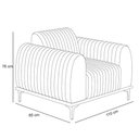 Ver imagem 4 de Kit 2 Poltronas Decorativas Base Gold Molino D06 Pu C-12 Branco - Mpozenato