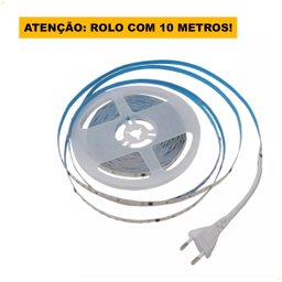 Fita de Led 10 Metros 120 Leds 220v Branco Quente 3000k Direto na Rede - 2