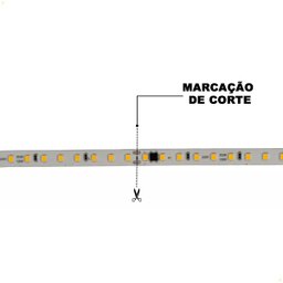 Fita de Led 10 Metros 120 Leds 220v Branco Quente 3000k Direto na Rede - 4