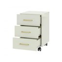 Ver imagem 4 de Gaveteiro F16WWG 3 Gavetas MDF com Rodízios Off White Dalla Costa Móveis