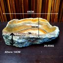 Ver imagem 4 de Cuba Pia Lavabo de Pedra Natural Exótica Calcita Mexicana