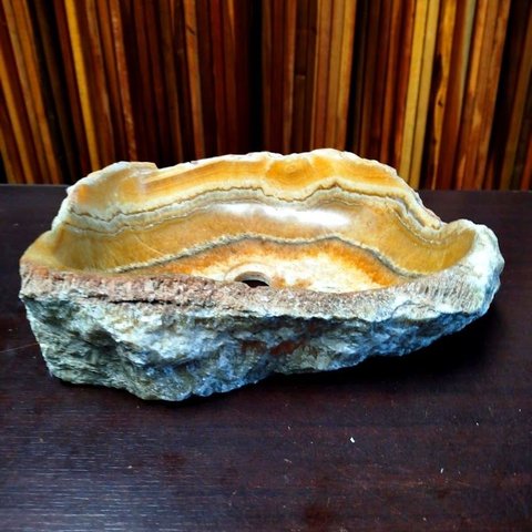 Cuba Pia Lavabo de Pedra Natural Exótica Calcita Mexicana