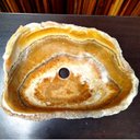 Ver imagem 2 de Cuba Pia Lavabo de Pedra Natural Exótica Calcita Mexicana
