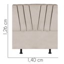 Ver imagem 3 de Cabeceira Estofada Cama Box Casal Bélgica 140cm Courino:bege