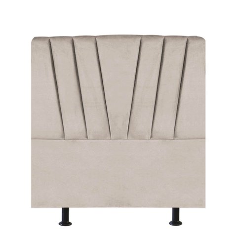 Cabeceira Estofada Cama Box Casal Bélgica 140cm Courino:bege