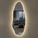 Ver imagem 1 de Espelho Orgânico 90x40 Polido com Led Touch – Moderno para Quarto, Banheiro, Sala Acabamento Premium