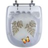 Tampa de Vaso Decorada Borboleta Square Transparente para Vaso Lorenzetti - 1