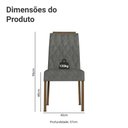 Ver imagem 3 de Kit 4 Cadeiras de Jantar 4256 com Espaldar Rustic/silver Madesa