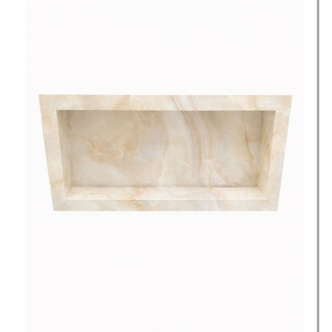 Nicho de Imbuir 80x40x10 Suporte para Shampoo Nicho Banheiro:beje Rajado