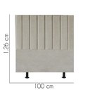 Ver imagem 3 de Cabeceira Estofada Carla 100cm Solteiro Para Cama Box Quarto Linho Bege - Gat Magazine