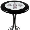 Ver imagem 2 de Cj Mesa Madeira Azulejo 60cm - Bistrô Fixa 98cm + 4 Banquetas 73 - Preta - More Wine