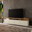 Ver imagem 1 de Rack Sala 4 Portas Lisas Mdf L220 X A65cm