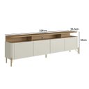 Ver imagem 3 de Rack Sala 4 Portas Lisas Mdf L220 X A65cm