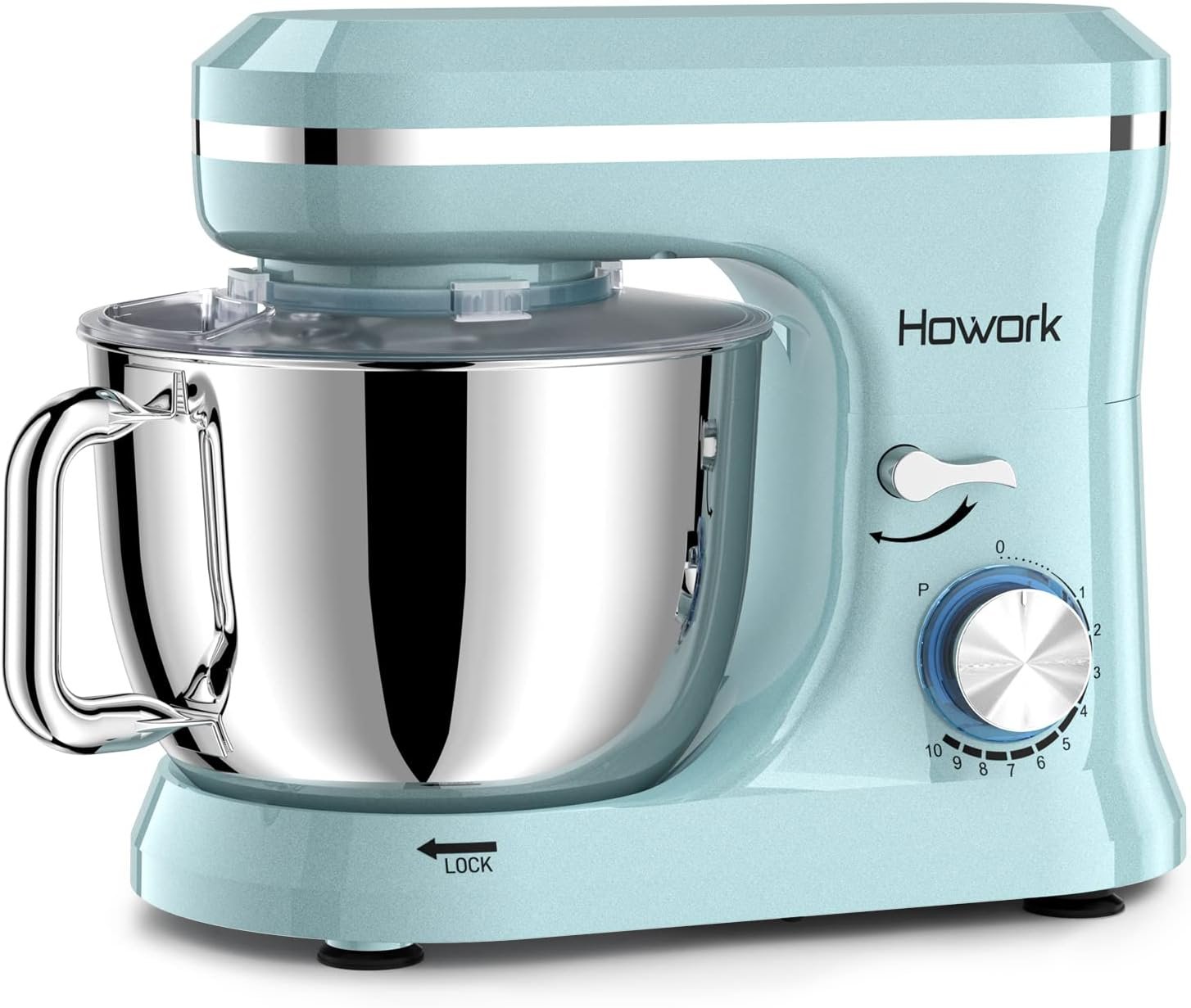 Howork Stand Mixer 10 Velocidades, 6.5qt, 660w, Azul Celeste - 8