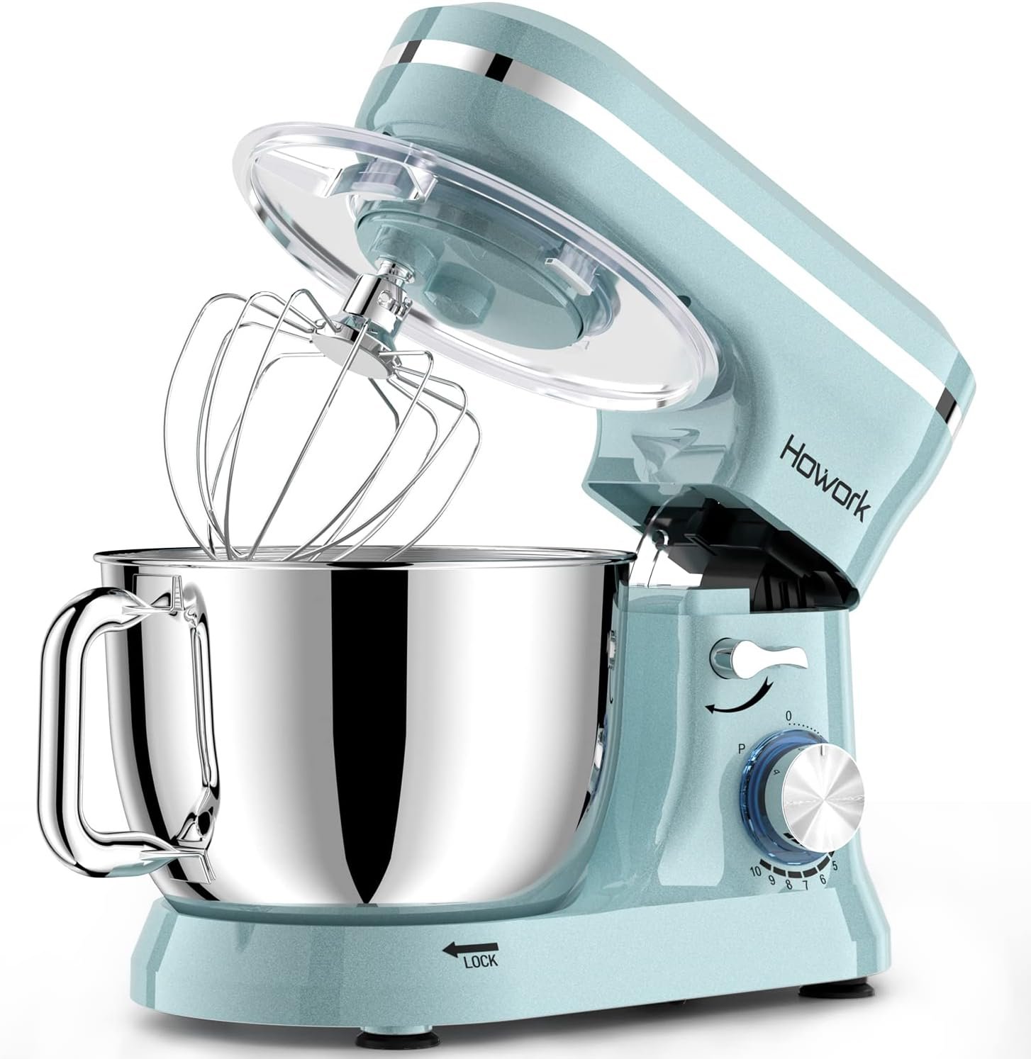 Howork Stand Mixer 10 Velocidades, 6.5qt, 660w, Azul Celeste