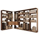 Ver imagem 2 de Guarda-Roupas Closet Modulado Alasca One 360cm 6 Peças com 4 Gavetas e Cabideiros Freijó Carraro