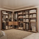 Ver imagem 1 de Guarda-Roupas Closet Modulado Alasca One 360cm 6 Peças com 4 Gavetas e Cabideiros Freijó Carraro