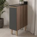 Ver imagem 2 de Balcão com Tampo 1 Porta MDF 30 cm Kali 1221722 Carvalho Toq Chumbo Nicioli
