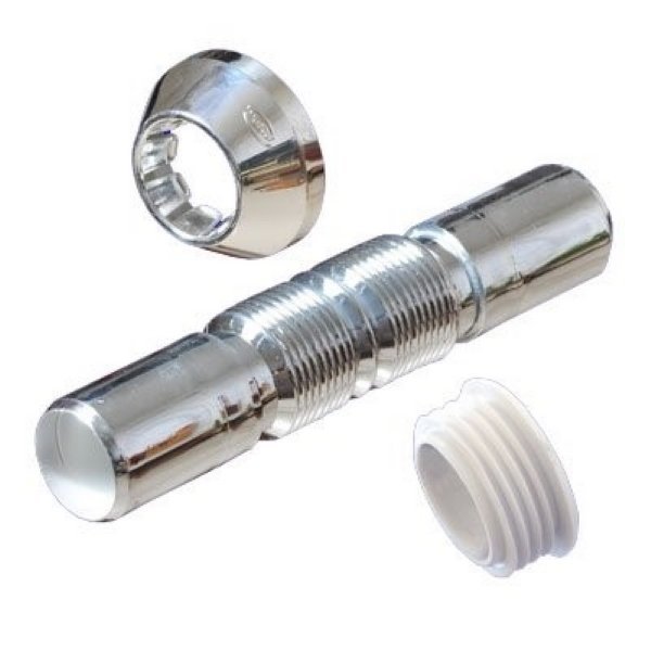 Tubo De Ligação Sanfonado com espude Prata - 1