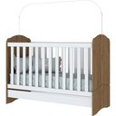 Ver imagem 1 de Berço Mini Cama Bala de Menta Rústico/branco - Henn