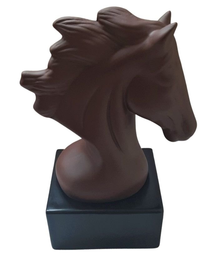 Estatueta Cabeça Cavalo Marrom Utilidade Criativa Cabeça de Cavalo