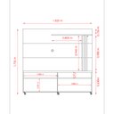 Ver imagem 3 de Conjunto para Sala Rack + Painel Valquíria Tv 65 Polegadas com Rodízios Fendi/ Naturale