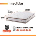 Ver imagem 4 de Cama Box Baú Queen Molas Ensacadas Bourbon 158x198x61cm Hellen - Suporta até 110 kg por Pessoa
