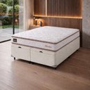 Ver imagem 1 de Cama Box Baú Queen Molas Ensacadas Bourbon 158x198x61cm Hellen - Suporta até 110 kg por Pessoa