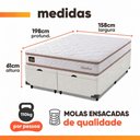Ver imagem 3 de Cama Box Baú Queen Molas Ensacadas Bourbon 158x198x61cm Hellen - Suporta até 110 kg por Pessoa