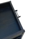 Ver imagem 4 de Carrinho Auxiliar Multiuso Modelo Industrial Ferro e Madeira Cor Preta