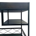 Ver mais imagens de Carrinho Auxiliar Multiuso Modelo Industrial Ferro e Madeira Cor Preta