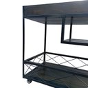Ver imagem 6 de Carrinho Auxiliar Multiuso Modelo Industrial Ferro e Madeira Cor Preta