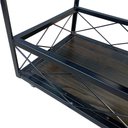 Ver imagem 7 de Carrinho Auxiliar Multiuso Modelo Industrial Ferro e Madeira Cor Preta