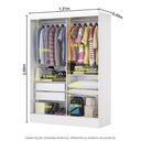 Ver imagem 5 de Guarda-Roupa Belem Plus 2 Portas de Correr 2 Gavetas com Espelho