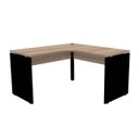 Ver imagem 1 de Mesa em L para Escritório 155x155 Pandin P25 - Naturalle/Preto
