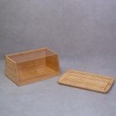 Ver imagem 4 de Kit com porta pão de bambu 35 cm e tábua migalheira de pão em bambu - Oikos
