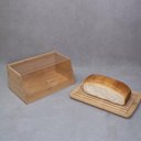 Ver imagem 7 de Kit com porta pão de bambu 35 cm e tábua migalheira de pão em bambu - Oikos