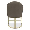 Ver imagem 3 de Cadeira Poltrona de Jantar Bela Suede Marrom Rato Base Metálica Industrial Dourado - Pallazio
