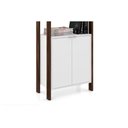 Ver imagem 4 de Closet de Quarto AZ1009 Armário Alto c/ 2 Prateleiras e 2 Portas Amêndoa/Branco - Tecno Mobili