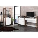 Ver imagem 5 de Closet de Quarto AZ1009 Armário Alto c/ 2 Prateleiras e 2 Portas Amêndoa/Branco - Tecno Mobili