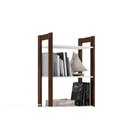 Ver imagem 3 de Closet de Quarto AZ1009 Armário Alto c/ 2 Prateleiras e 2 Portas Amêndoa/Branco - Tecno Mobili