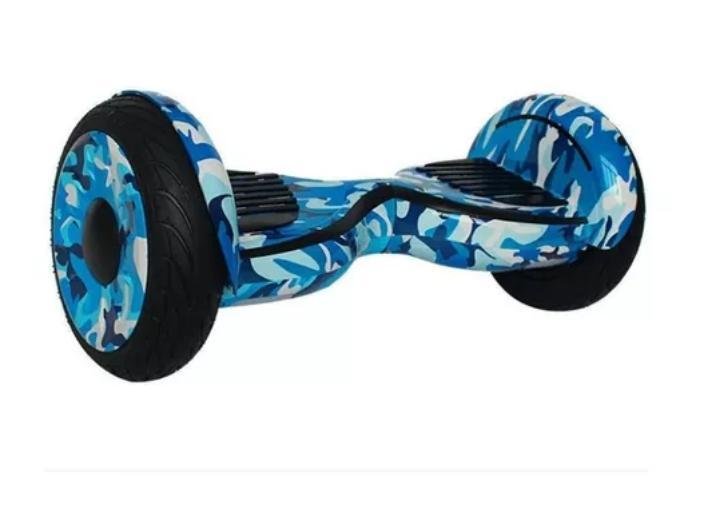 Hoverboard 10 Polegadas Azul Camuflado Skate Elétrico