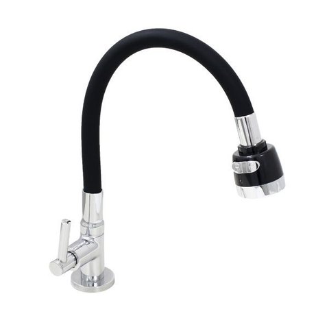 Torneira Cozinha Mesa Preta C62 Areajador Duplo Jato Gourmet