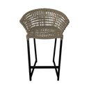 Ver imagem 3 de Conjunto Bistrô Champanheira Tampo Ripado e 2 Banquetas Reis Corda Náutica Rami