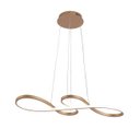Ver imagem 1 de Lustre Pendente Moderno 75cm Led 47w 3 Cores de Luz Bivolt Dourado