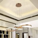 Ver imagem 6 de Lustre Pendente Moderno 75cm Led 47w 3 Cores de Luz Bivolt Dourado