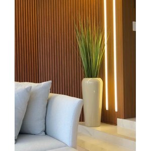 Vaso Decorativo Fibra de Vidro Florida P 65cm Areia